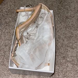 Nude/ clear heels!